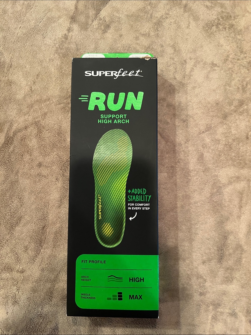 Superfeet Run High-Arch Insoles — Green